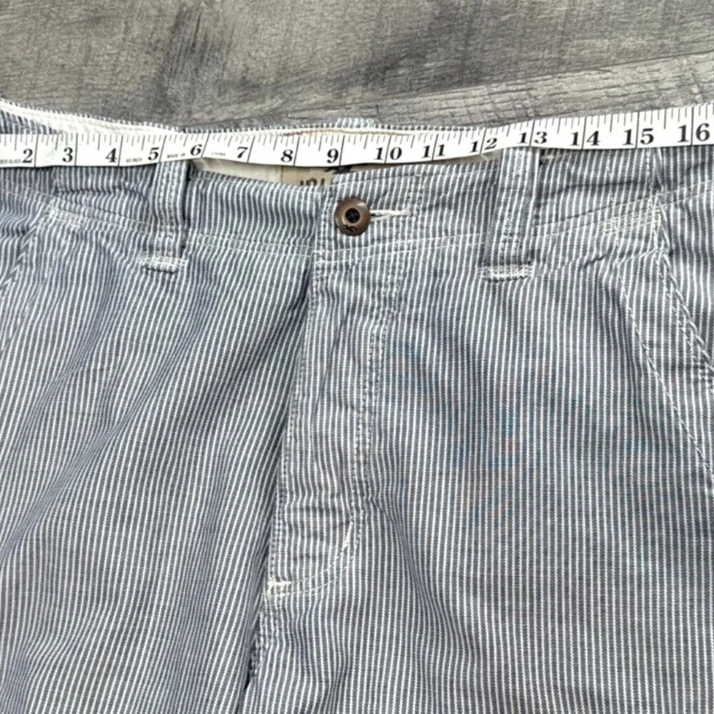 Vintage Y2K Hollister Cargo Shorts Mens Size 34 Navy Striped Chunky Baggy 36